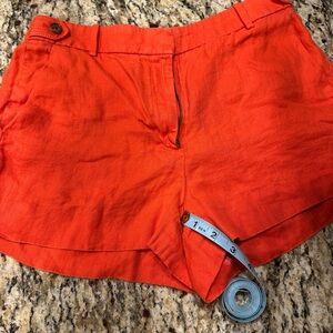 J. Crew High Waist Orange Shorts